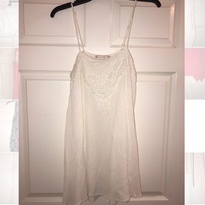 Off white dress with adjustable straps
